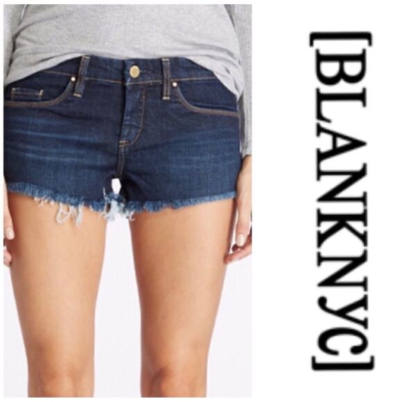 Blank NYC Little Queenie Denim Frayed Cut Off Shorts, Size 26 - Picture 1 of 14